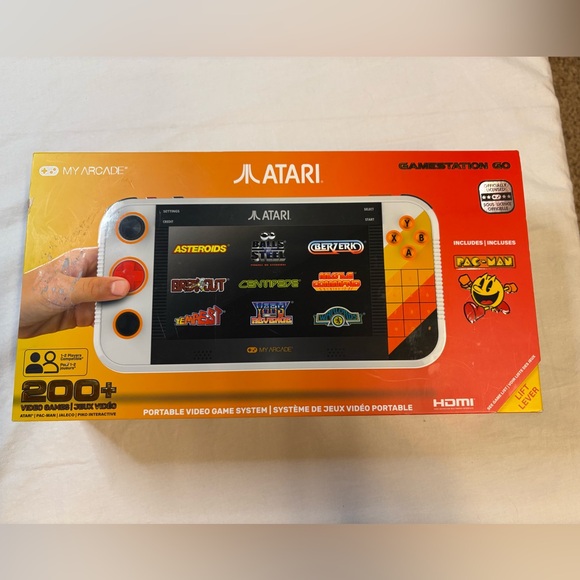 Arcade Other - Arcade Atari GameStation Go Portable Handheld - White & Orange